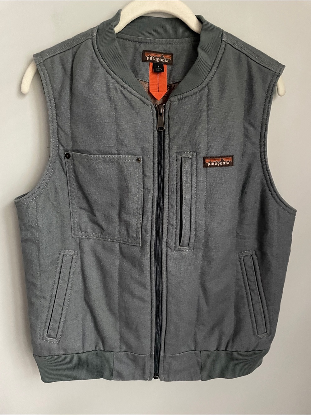 Patagonia Women’s All Seasons Hemp Canvas Slate Gray Work Vest Size Small